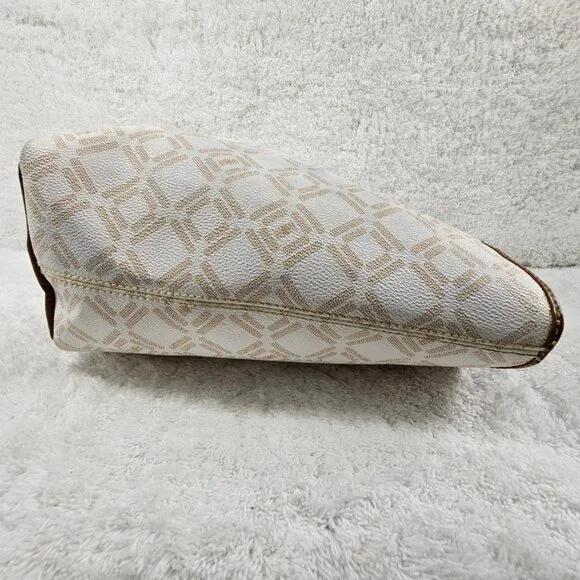 LIZ AND CO Signature Logo Faux Leather Top Snap Tote Shoulder Shopper Bag - Picture 10 of 13